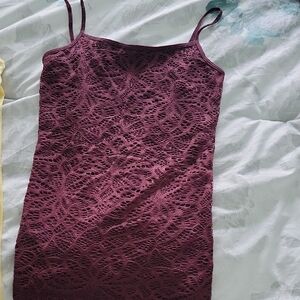 Aeropostale Maroon Lace Detail Top